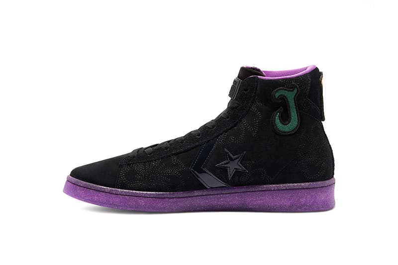 joe freshgoods converse chuck taylor multi-color pro leather black purple hoodie tie dye t-shirt duffel bag release date info pricing buying guide