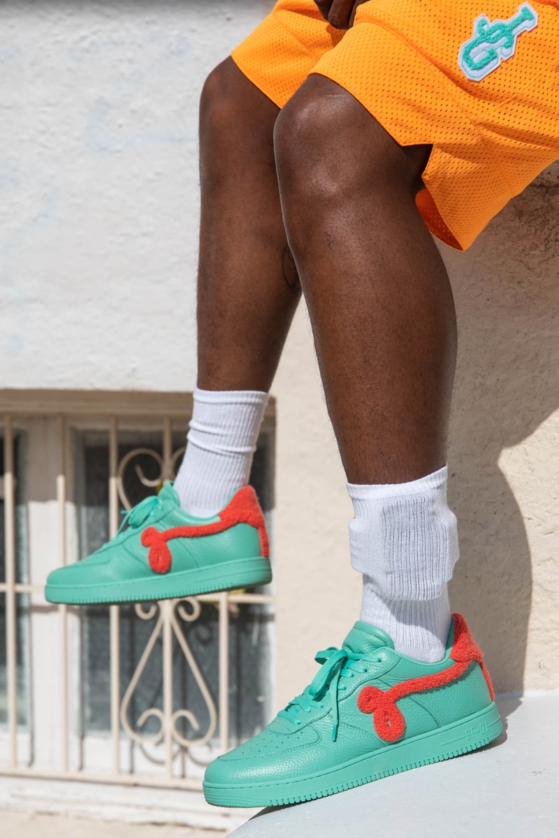 john geiger co gf 01 air force 1 teal peach basketball shorts official release date info photos price store list buying guide