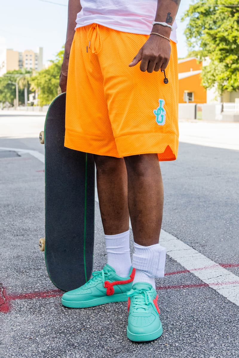 john geiger co gf 01 air force 1 teal peach basketball shorts official release date info photos price store list buying guide