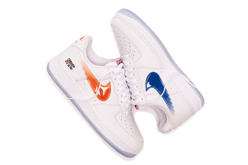 kith nike sportswear air force 1 low nyc new york city knicks ronnie fieg white blue orange cz7928 100 official release date info photos price store list buying guide