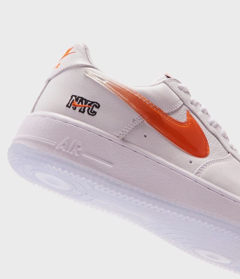 kith nike sportswear air force 1 low nyc new york city knicks ronnie fieg white blue orange cz7928 100 official release date info photos price store list buying guide