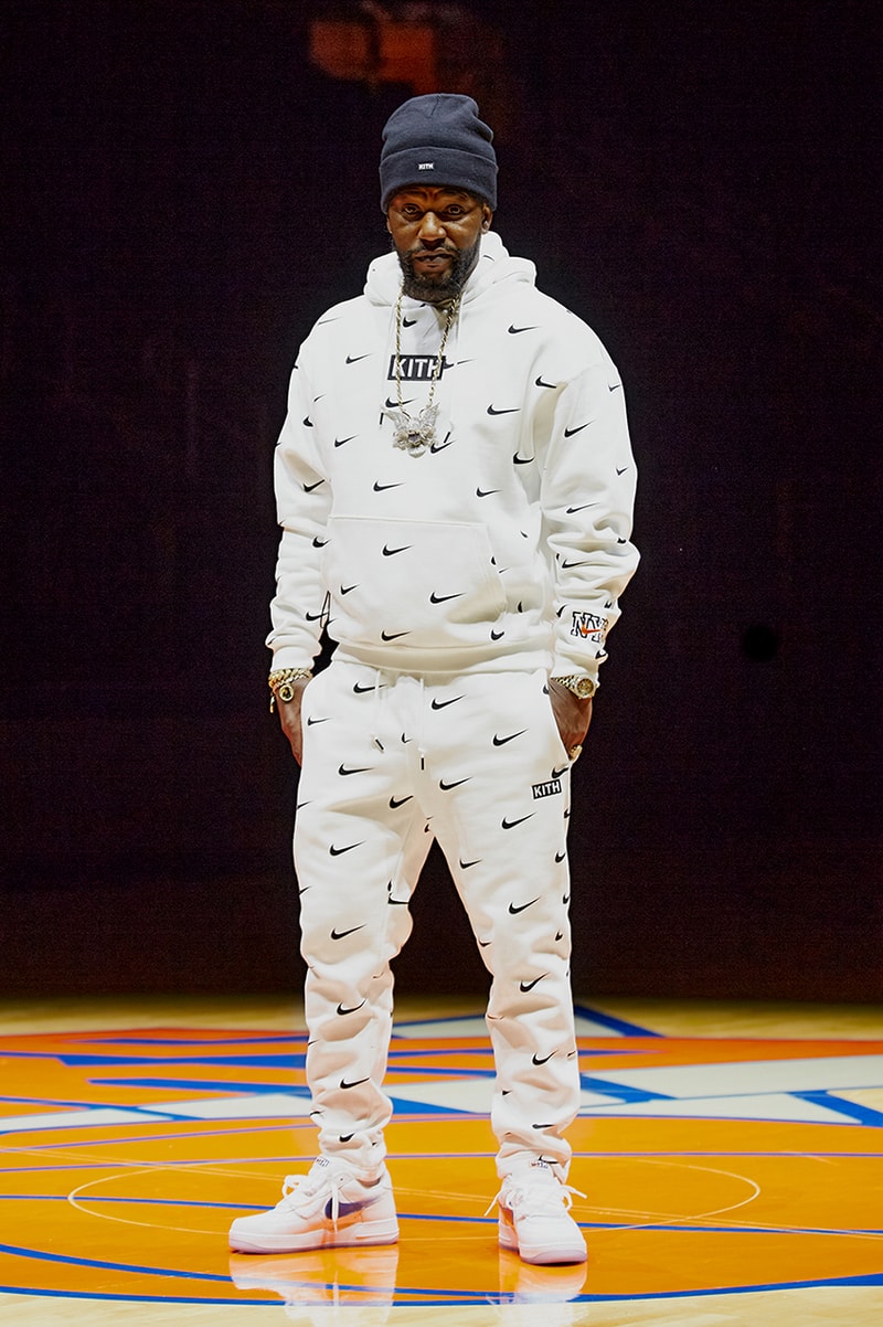 kith nike new york knicks collection hoodie sweatpants air force 1 low sweatshirt crewneck release info date buying guide