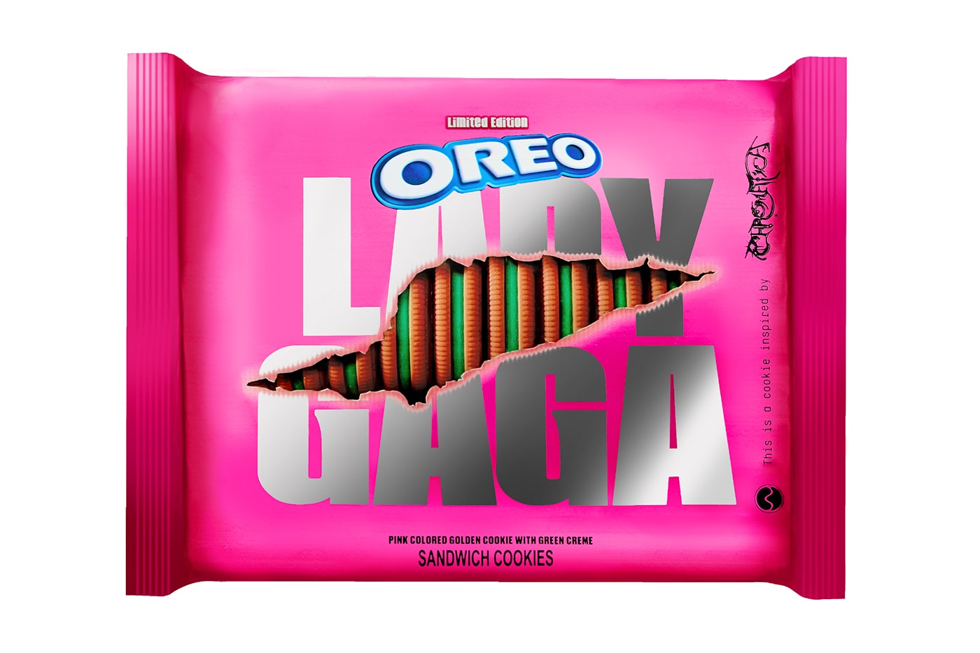 Lady Gaga and Oreo Release Pink and Green 'Chromatica' Cookies sing it with oreo oreogram snacks food cookies singing pink limited edition