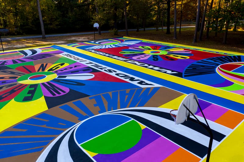 lakwena basketball court mural arkansas justkids arkanvas oz art