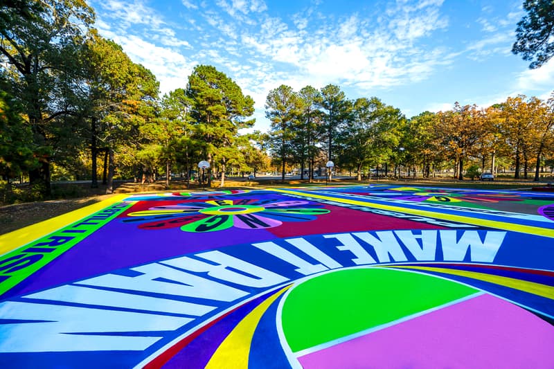 lakwena basketball court mural arkansas justkids arkanvas oz art