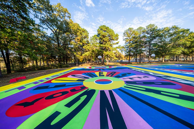 lakwena basketball court mural arkansas justkids arkanvas oz art