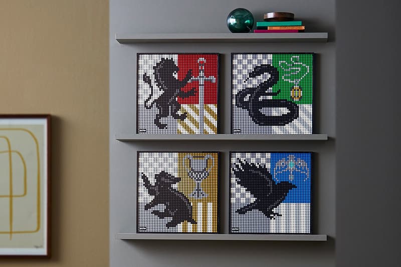 lego harry potter house hogwarts school crest ravenclaw gryffindor slytherin hufflepuff magic wizard toys collectibles