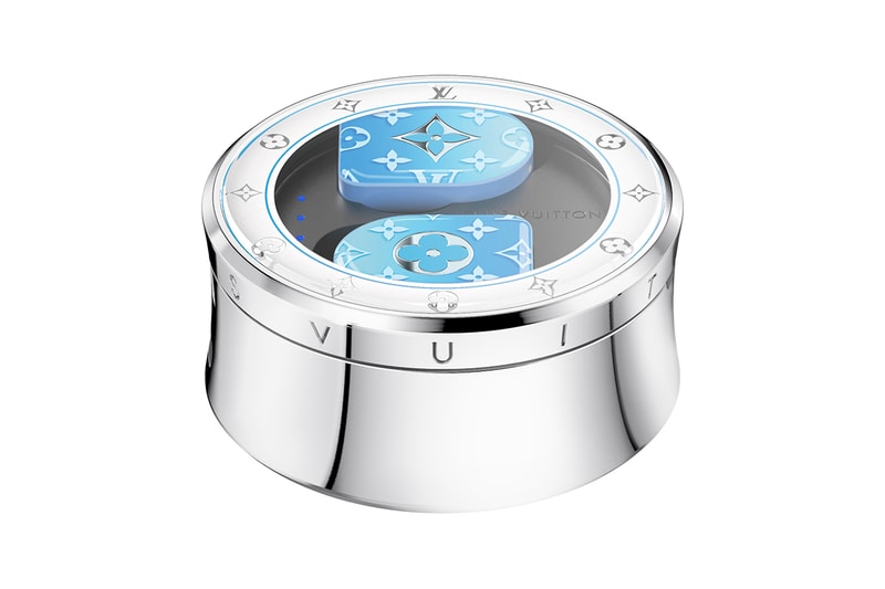 louis vuitton wireless horizon earphones white blue gradient details silver buy cop purchase virgil abloh