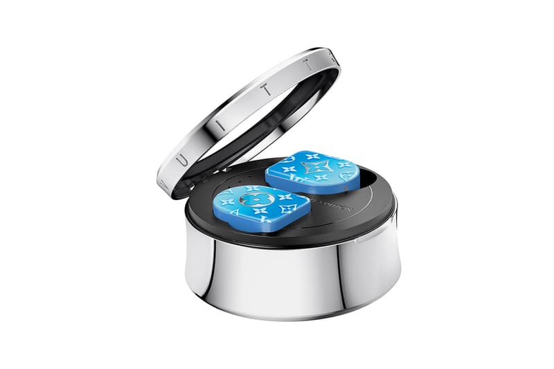 louis vuitton wireless horizon earphones white blue gradient details silver buy cop purchase virgil abloh