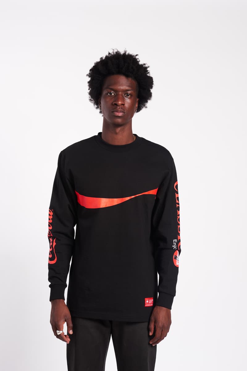 lookbook coca-cola tshirt long sleeve shirt windbreaker fleece set lifted research group so-cal