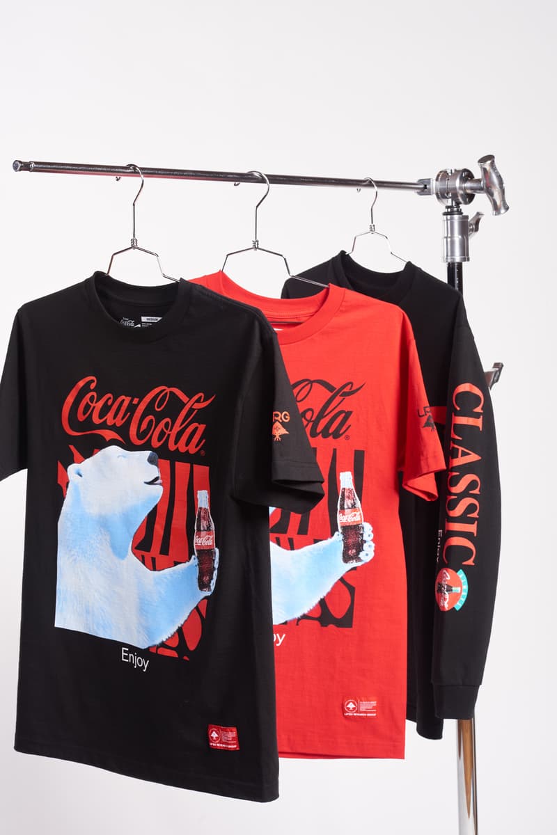 lookbook coca-cola tshirt long sleeve shirt windbreaker fleece set lifted research group so-cal