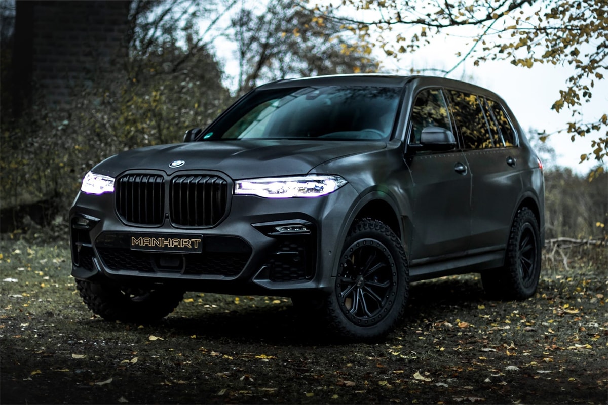 manhart automotive tuner bmw x7 suv off roader dirty edition rivets armored vehicle 