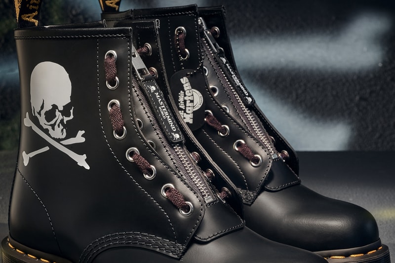 mastermind WORLD x Dr. Martens 1460 Remastered Series Masaaki Homma Japanese Punk Designer Label Boots Fall Winter 2020 FW20 Black Leather 
