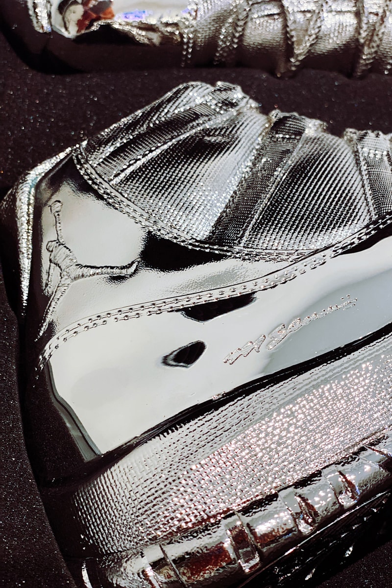 SNIPES & Matthew Senna Jordan XI Chrome Sculpture raffle snipes chicago nike jubilee