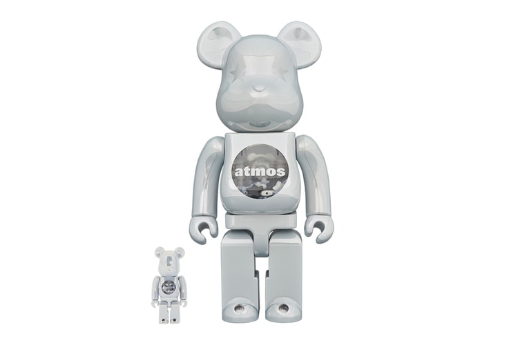 Medicom Toy Taps atmos for a Glossy "White Chrome" BE@RBRICK
