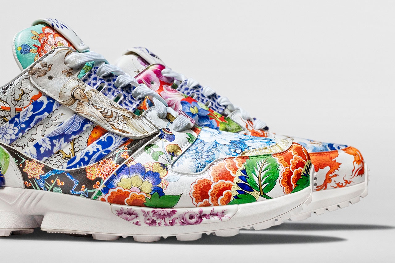 Meissen x adidas Originals ZX8000 "Porcelain" One-of-a-Kind 1-of-1 'Krater Vase' $1,000,000 USD Hand Made Hand Painted Premium Leather Brooklyn Museum