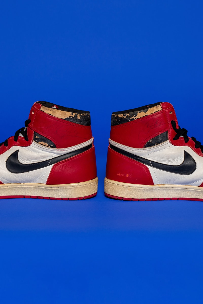 michael jordan shattered backboard game worn sneakers air 1 chicago white red black otis official release date info photos price store list buying guide