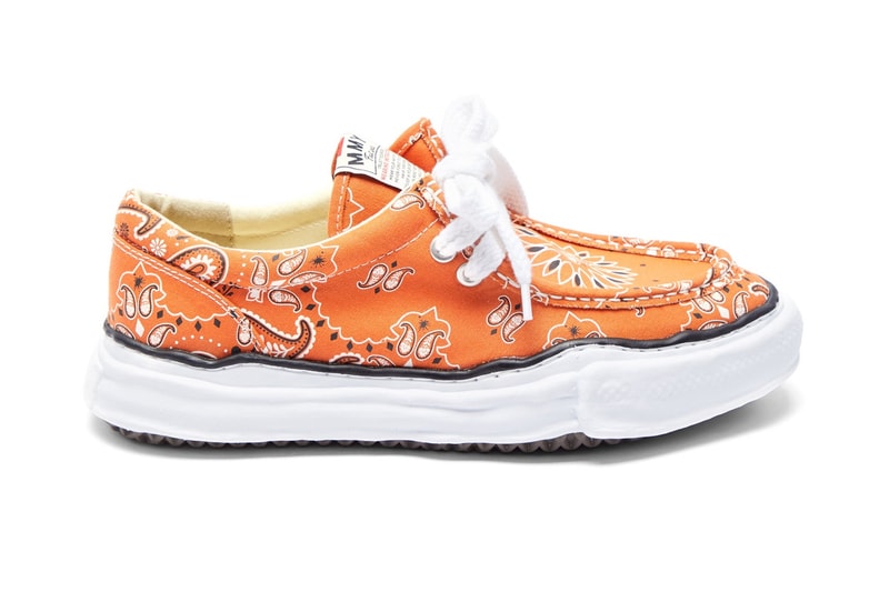 Mihara Yasuhiro bandana orange print information paisley moccasin release Fall winter 2020