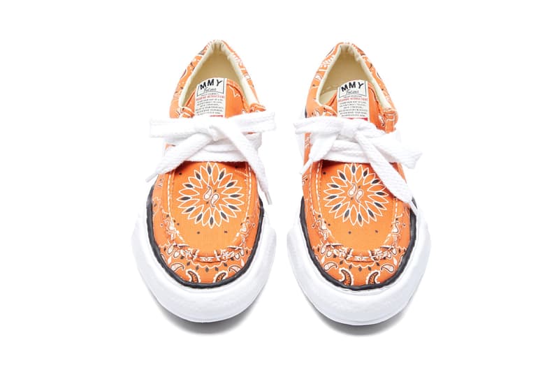 Mihara Yasuhiro bandana orange print information paisley moccasin release Fall winter 2020