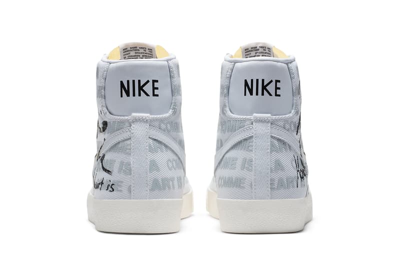 naomi osaka comme des garcons nike sportswear blazer mid 77 vintage switch publishing black white gray official release date info photos price store list buying guide pure platinum sail DA5383 100