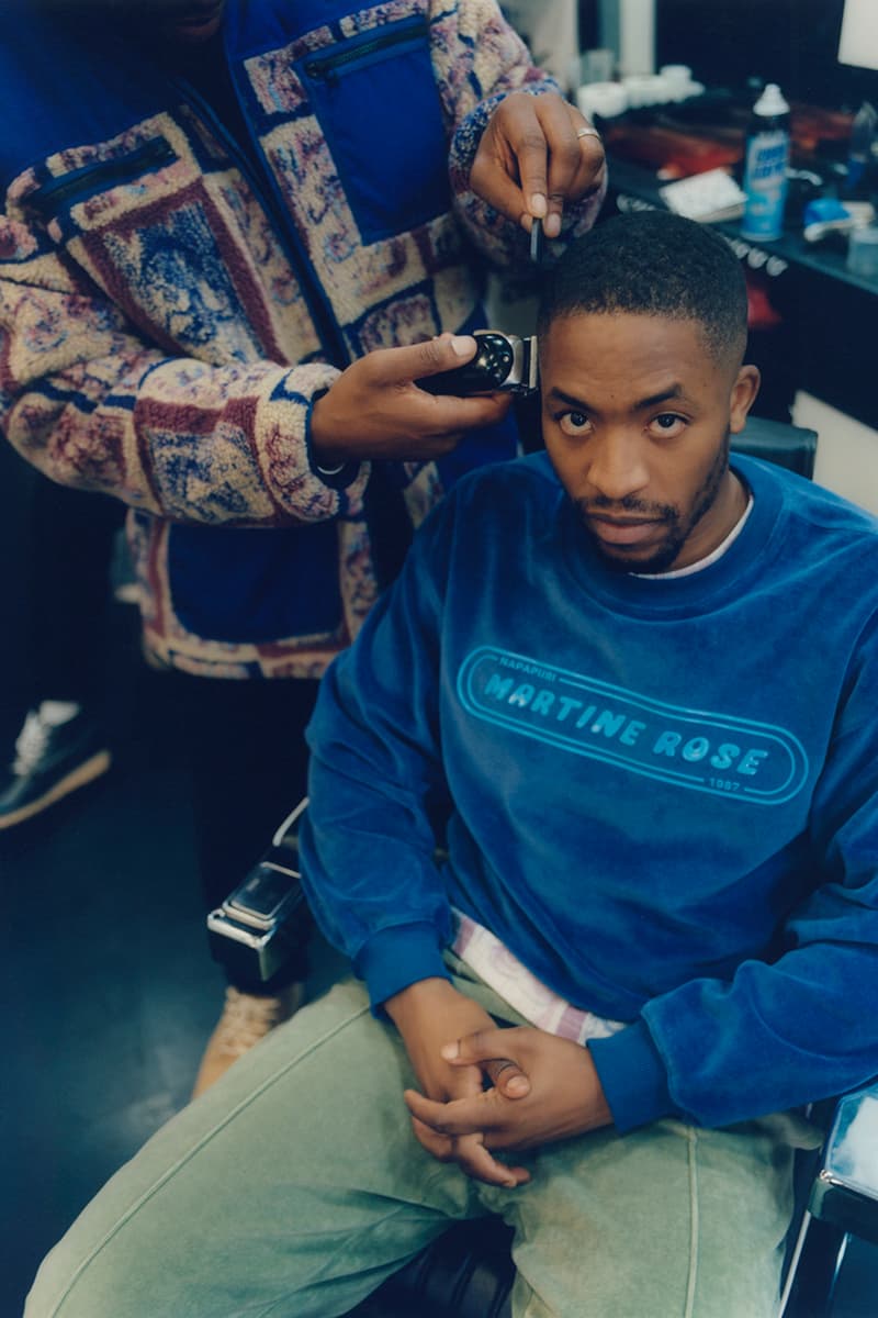 napa napapijri martine rose fall winter 2020 fw20 campaign imagery sliderscuts east london barbershop details