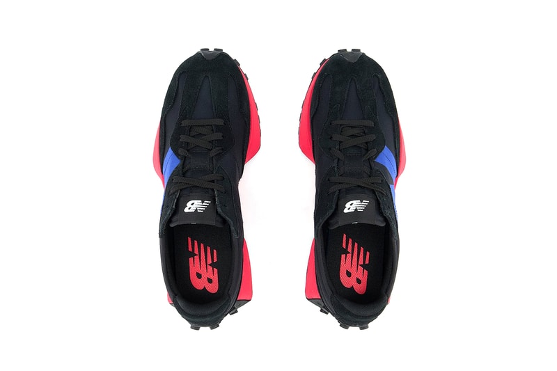 new balance 327 munsell white team navy black energy red release info photos buying guide store list