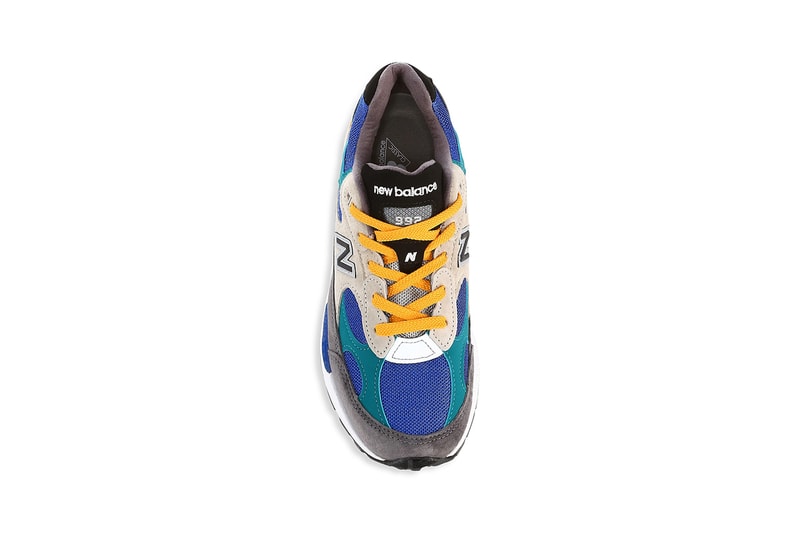 new balance 992 colorblock release info photos price store list buying guide grey green blue yellow white 