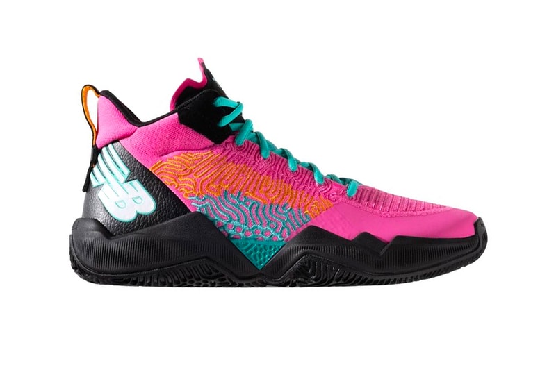 New Balance Announces the Two WXY Hoops Shoe colorways basketball sneakers footwear court blue pink orange