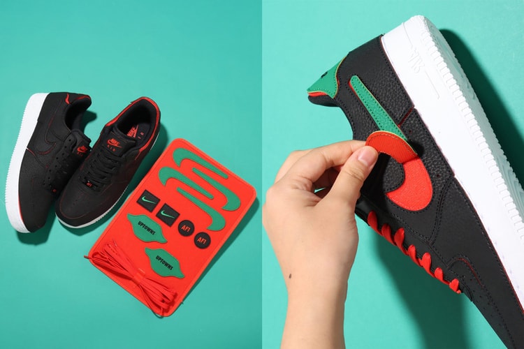 Nike's Customizable Air Force 1/1 Arrives In Vivid "Black/Chile Red/Pine Green"