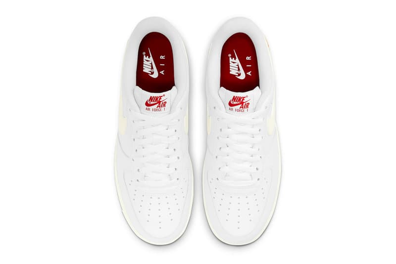 Nike Air Force 1 Low Valentine's Day sail DD7117 100 info menswear streetwear fall winter 2020 collection fw20 shoes sneakers kicks trainers runners