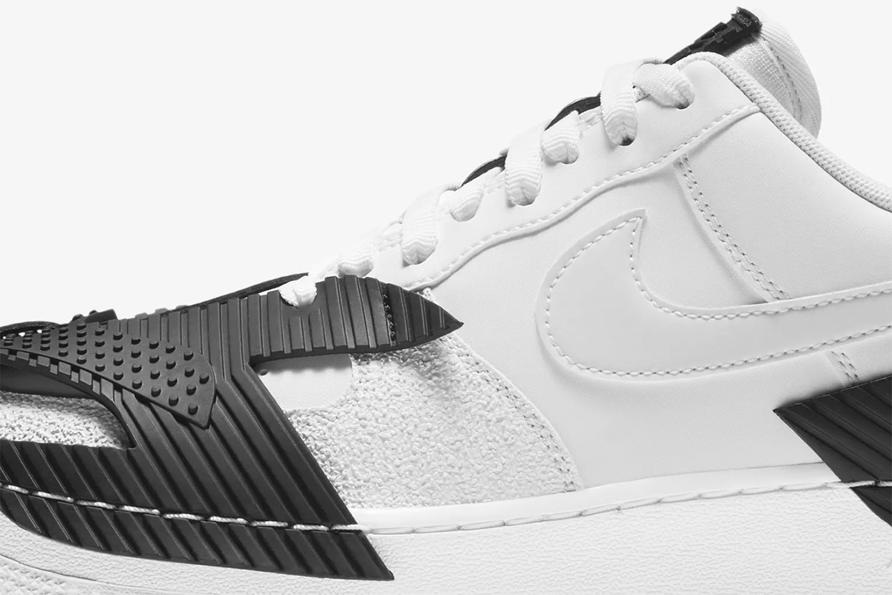 nike air force 1 ndstrkt white black rubber armor details release information closer look buy cop purchase