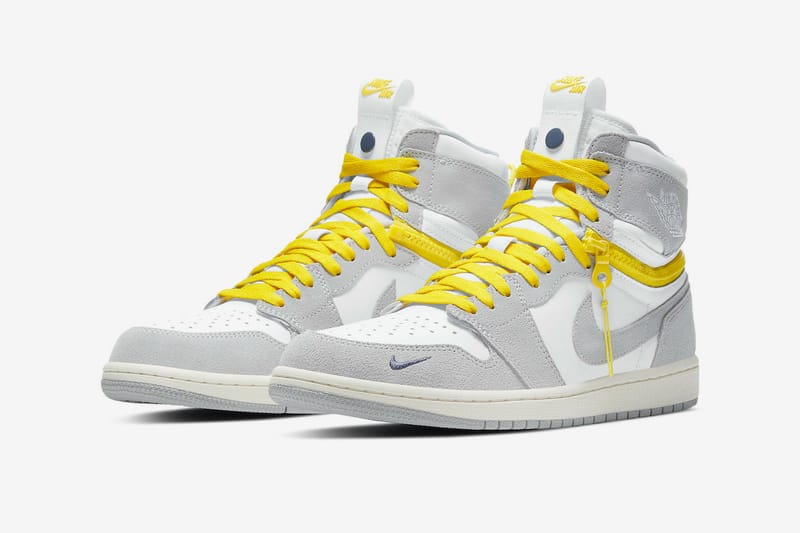 yellow and grey jordans