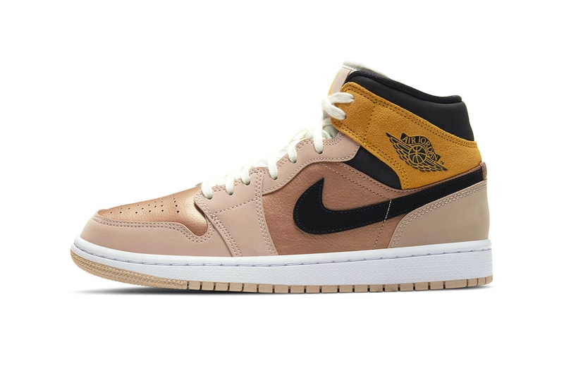 Air Jordan 1 Mid SE Particle Beige DD2224 200 menswear streetwear sneakers kicks runners trainers shoes footwear fall winter 2020 collection fw20