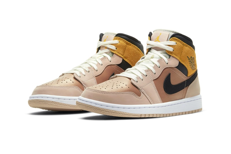 Air Jordan 1 Mid SE Particle Beige DD2224 200 menswear streetwear sneakers kicks runners trainers shoes footwear fall winter 2020 collection fw20