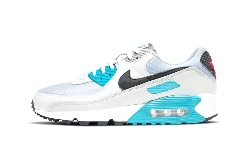 nike air max 90 chlorine blue fusion red information release 