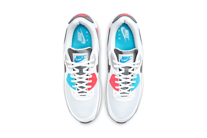 nike air max 90 chlorine blue fusion red information release 
