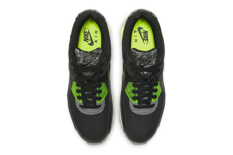 Nike Air Max 90 M2Z2 Eco-Friendly Electric Green Sneaker Black DD0383-001 Recycled Wool