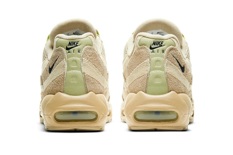 Nike Teases its Air Max 95 PRM Grain Releasing in Early 2021 footwear sneakers swoosh cream sand mint releases