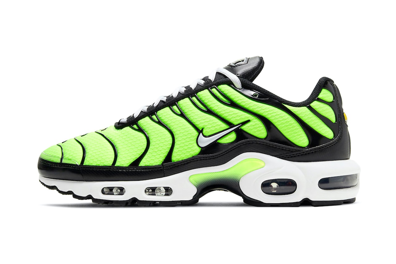 nike air max plus TN Volt hi-vis yellow green release information where to buy when do they drop
