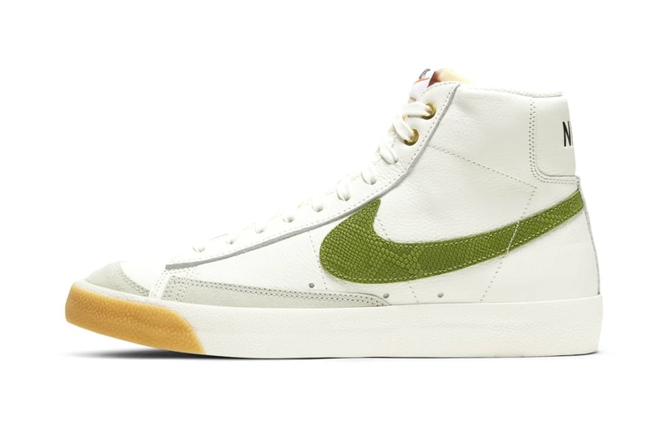 Nike's Blazer Mid 77 Vintage Gets a Clean "Asparagus Snakeskin" Makeover