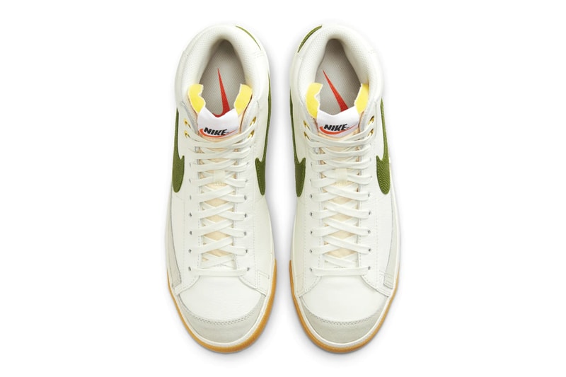 Nike Blazer Mid 77 Vintage Asparagus Snakeskin DC1706 100 menswear streetwear shoes sneakers kicks trainers runners fw20 fall winter 2020 collection