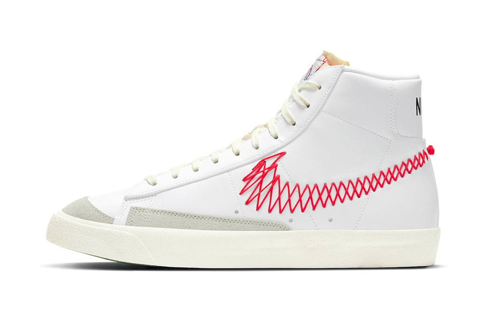 Nike Blazer Mid 77 Vintage Zig Zag Stitch Swoosh Hypebeast Nike Blazer Mid 77 Vintage Zig Zag Stitch Swoosh Hypebeast