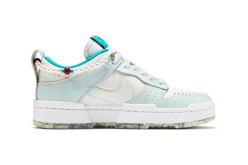 nike sportswear dunk low disrupt forbidden city pearls blue white jade red DC3282 013 official release date info photos price store list buying guide