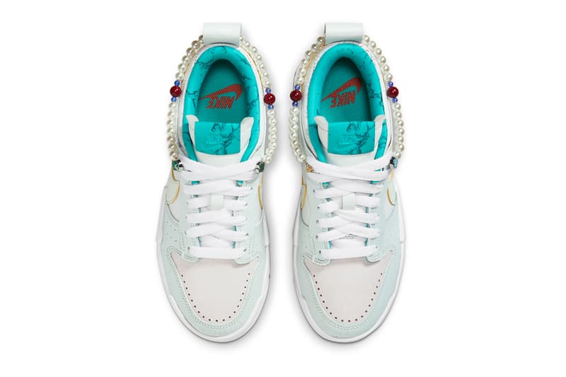 nike sportswear dunk low disrupt forbidden city pearls blue white jade red DC3282 013 official release date info photos price store list buying guide