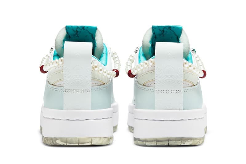 nike sportswear dunk low disrupt forbidden city pearls blue white jade red DC3282 013 official release date info photos price store list buying guide