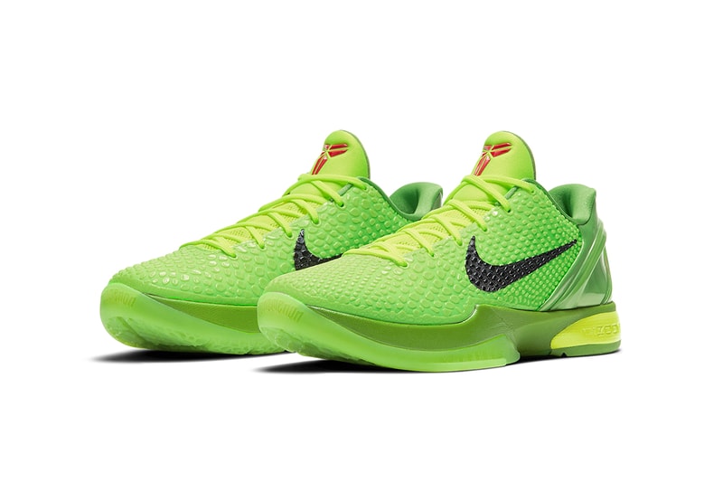 nike kobe 6 protro grinch CW2190 300 release date info kobe bryant christmas eve black mamba 2009 basketball shoes photos pricing buying guide