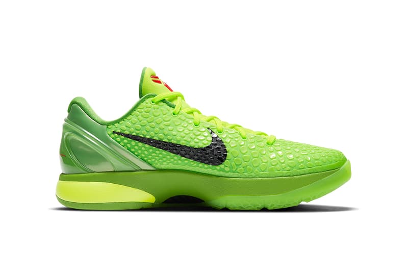 nike kobe 6 protro grinch CW2190 300 release date info kobe bryant christmas eve black mamba 2009 basketball shoes photos pricing buying guide