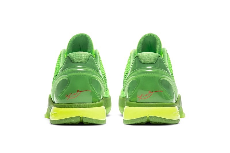 nike kobe 6 protro grinch CW2190 300 release date info kobe bryant christmas eve black mamba 2009 basketball shoes photos pricing buying guide