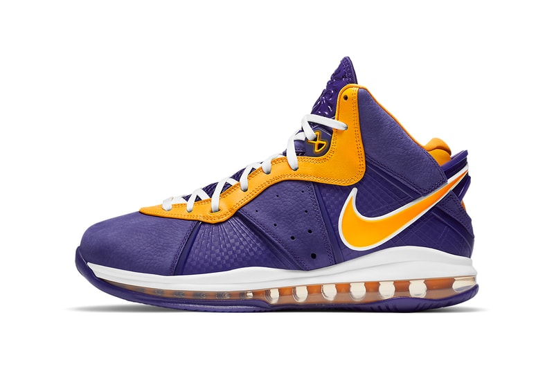 nike lebron 8 lakers DC8380 500 court purple university gold white release date info photos buying guide