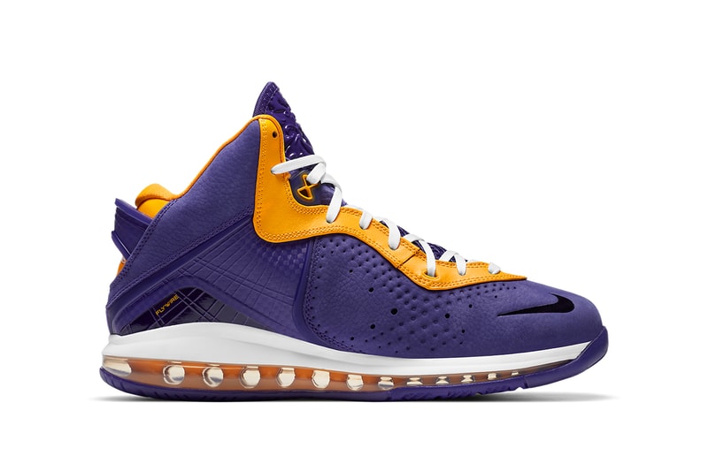 nike lebron 8 lakers DC8380 500 court purple university gold white release date info photos buying guide